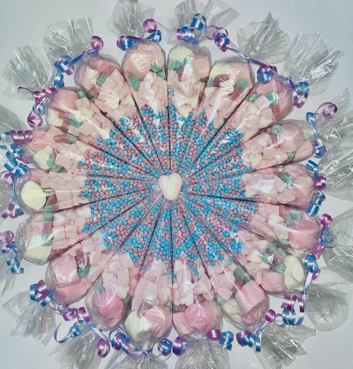 Pink & Blue Millions Sweet Candy Cones Sweets Handmade Party Bag Filler Gift