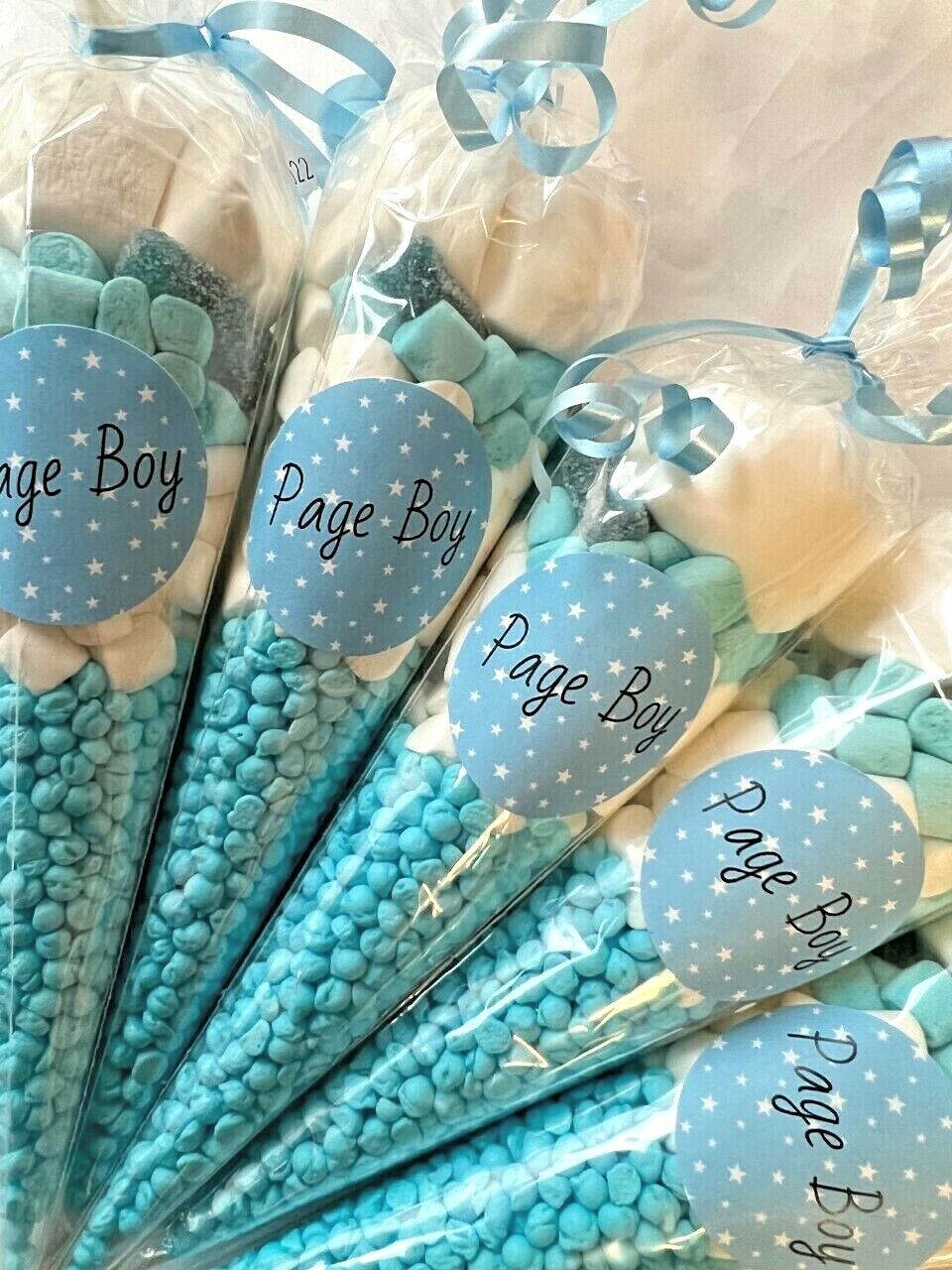 Page Boy Sweet Candy Cones Sweets Wedding Party Filled Gift Cone favors