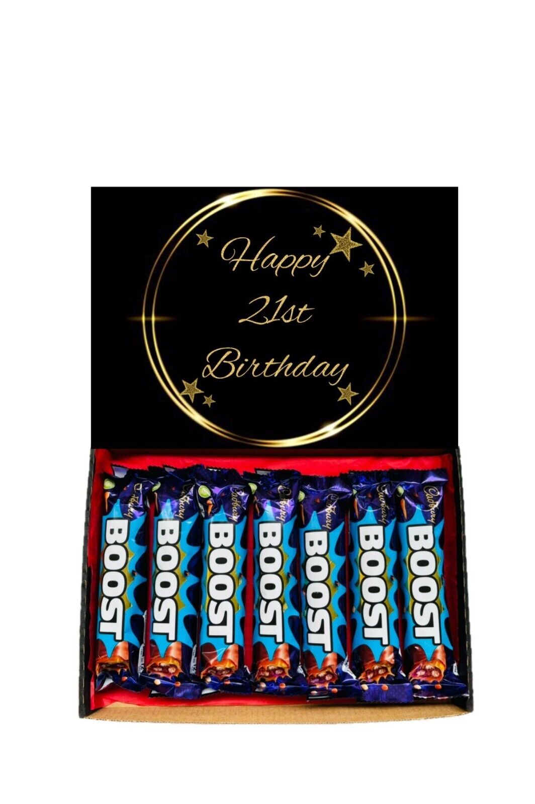 Happy 21st Birthday Gift Cadbury Chocolate Hamper Wispa Boost Freddo Flake Twirl