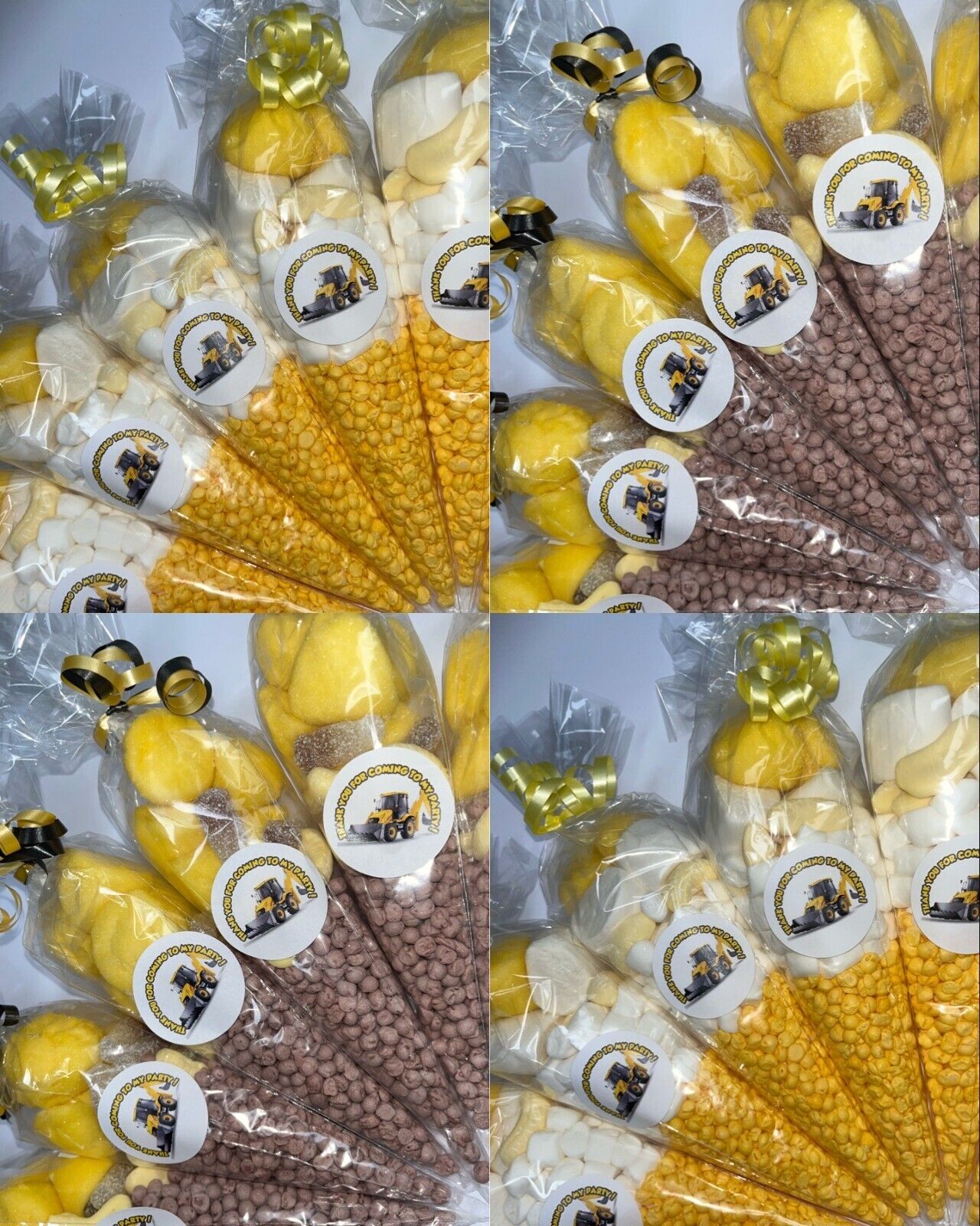 Digger Tractor Jcb Sweet Candy Cones Sweets Party Bags Filled Party Bag Gift