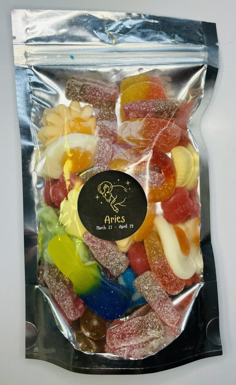 Zodiac Star Sign Astrology Pick n Mix Sweet Gummy Treat Pouch Gift 100g