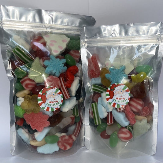 Christmas Xmas Pick N Mix Gummy Sweets Pouch Gift Hamper Sweet Present