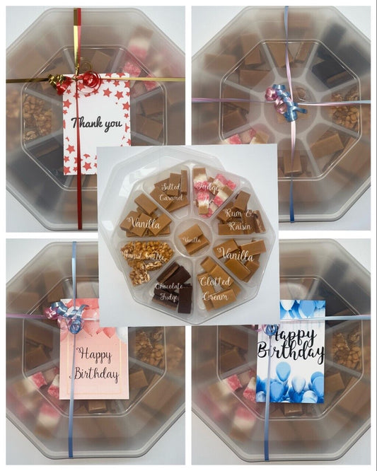 Fudge Ice Peanut Brittle Assortment Platter Gift Present Birthday Thank You