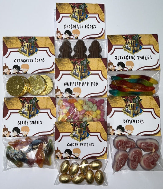 Harry Potter Wizard Sweet Treat Bag Party Favour Gift Snakes Coins Frogs Snails