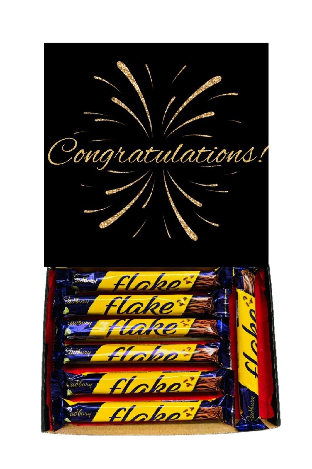 Congratulations Gift Cadbury Chocolate Hamper Wispa Boost Freddo Flake Twirl