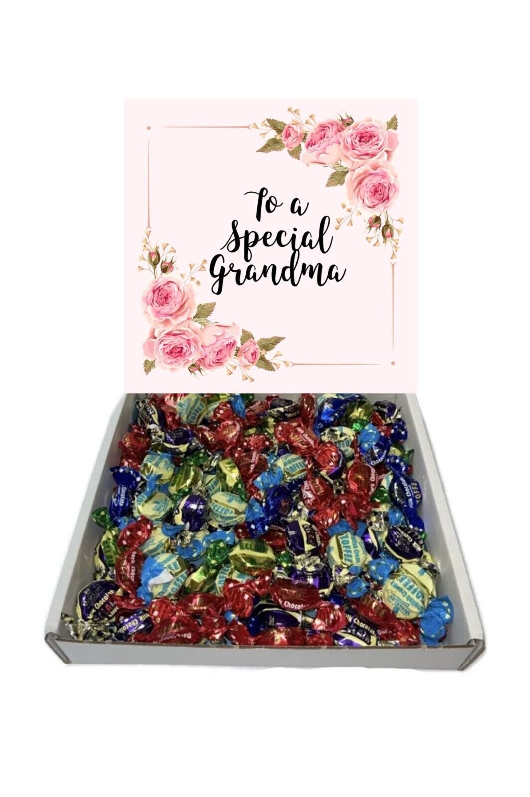 Special Grandma Pink Flowers Gift Pick n Mix Sweets Chocolate Hamper Present