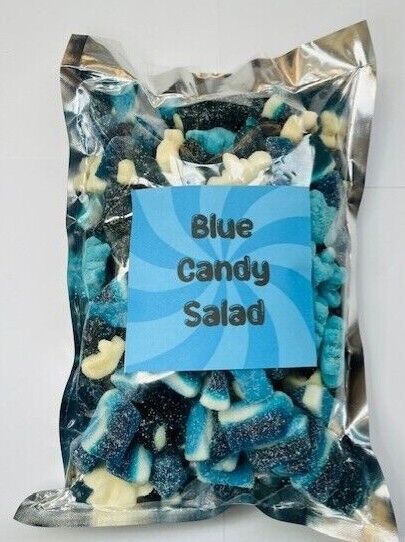 Candy Salad Ultimate 1kg Pick N Mix Gummy Jelly Fizzy Sweets Pink Blue Bright