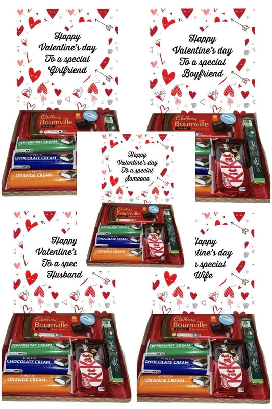 Happy Valentines Day Dark Chocolate Hamper Gift Present Special Husband Wife