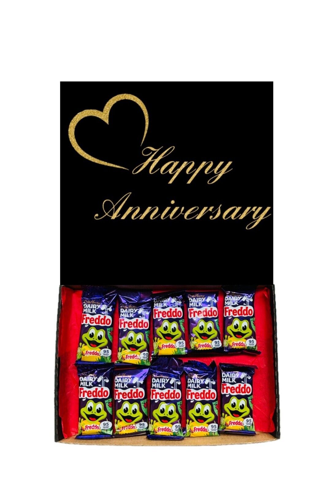 Happy Anniversary Gift Cadbury Chocolate Hamper Wispa Boost Freddo Flake Twirl