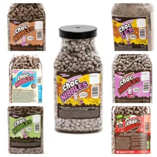 Choc Nibbles Chocolate Lick Sweet Shop Retro Traditonal Original Mint Toffee Jar