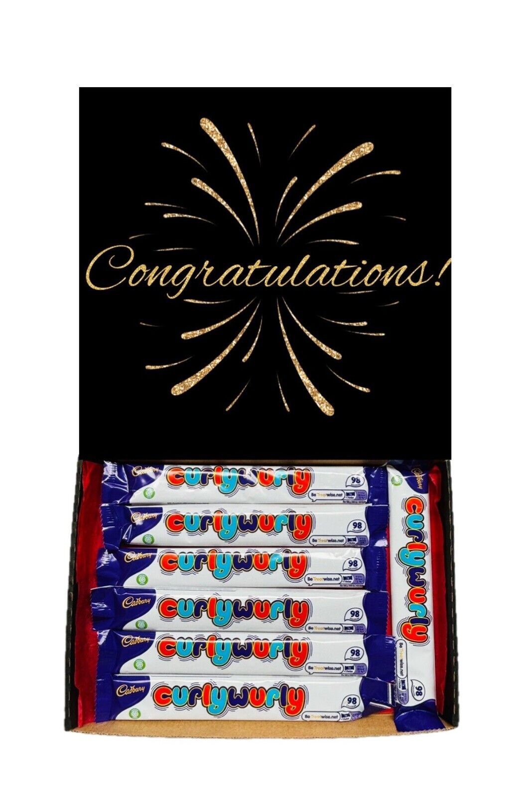 Congratulations Gift Cadbury Chocolate Hamper Wispa Boost Freddo Flake Twirl