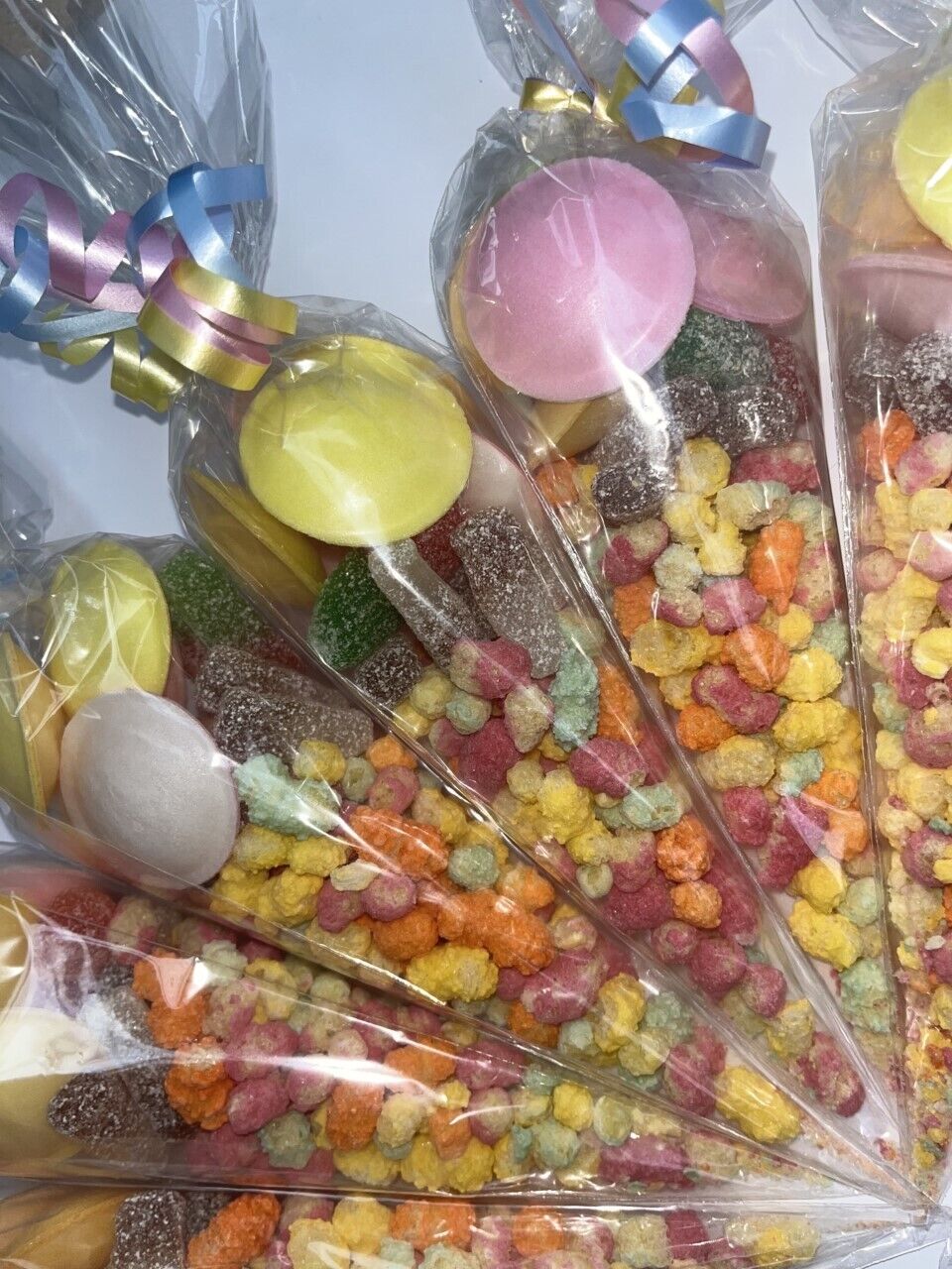 Filled Vegetarian Baby Birthday Party Kids Sweet Cones Party Bags Candy