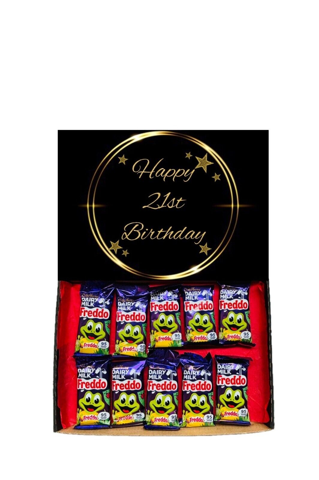 Happy 21st Birthday Gift Cadbury Chocolate Hamper Wispa Boost Freddo Flake Twirl