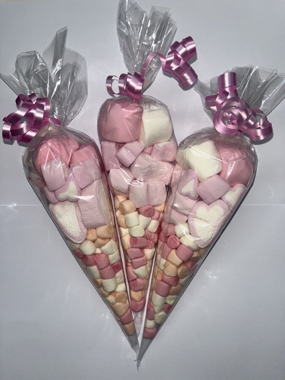 Gender Neutral Beige Cream Pre Filled Sweet Cones Party Bag Favour Baby Shower