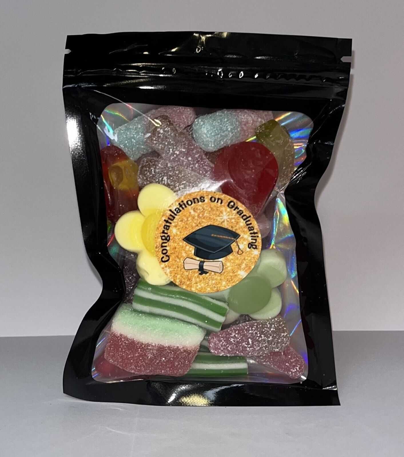 Graduation Nursery Uni Pick N Mix Gummy Sweets Pouch Gift Hamper Sweet Present