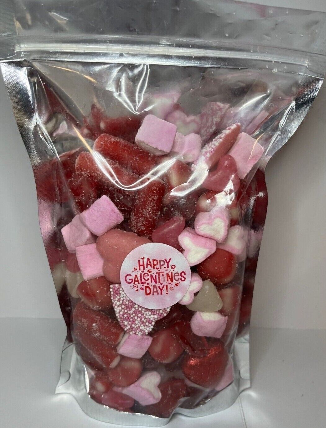 Galentines Valentines Day Filled Pick N Mix Sweet Treat Pouch Love Heart