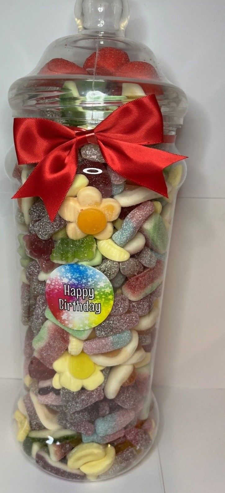 Happy Birthday Filled Pick N Mix Sweet Victorian Jar Gift Personalised Present