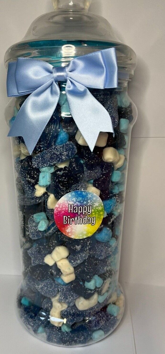 Happy Birthday Filled Pick N Mix Sweet Victorian Jar Gift Personalised Present