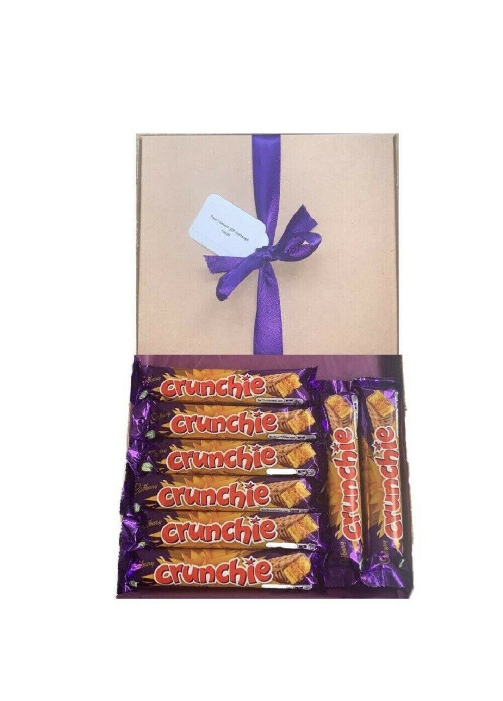 Personalised Birthday Gift Crunchie Chocolate Hamper Sweets Box Full Size Bars