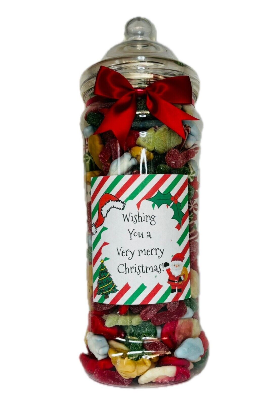 Christmas Xmas Filled Pick N Mix Sweet Victorian Jar Gift Present