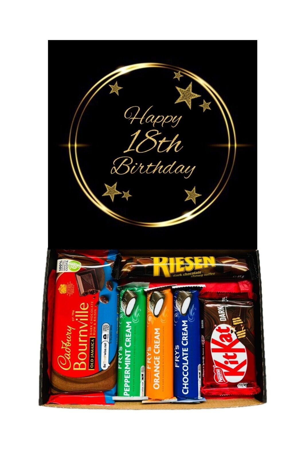 Happy 18th Birthday Gift Pick n Mix Sweets Toffee Dark White Chocolate Hamper