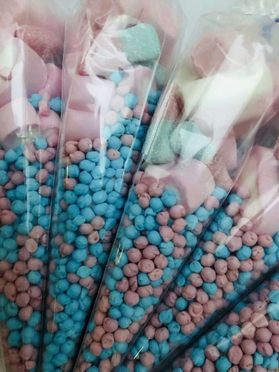 Pink & Blue Millions Sweet Candy Cones Sweets Handmade Party Bag Filler Gift