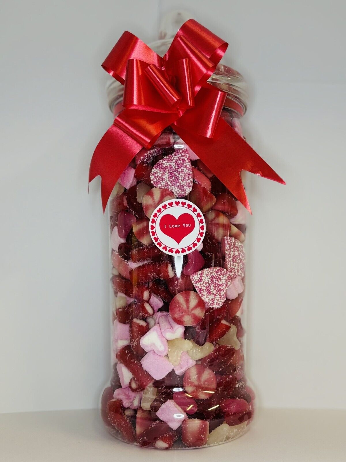 I Love You Valentines Day Filled Pick N Mix Sweet Victorian Jar Gift Present