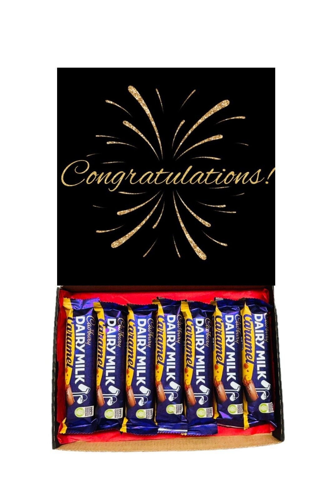 Congratulations Gift Cadbury Chocolate Hamper Wispa Boost Freddo Flake Twirl