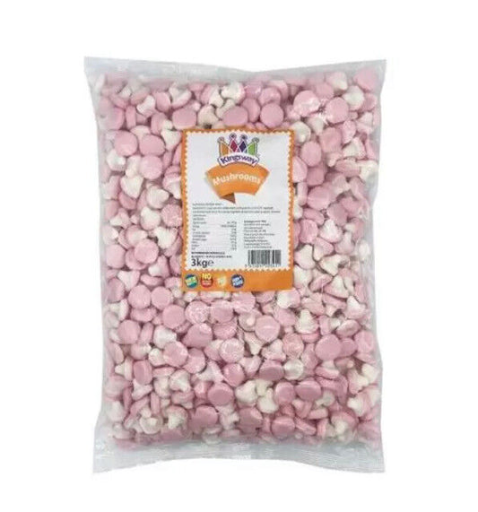 Kingsway Pink Mushroom Strawberry Flavour Gummy Sweet Candy Buffet Pick n Mix