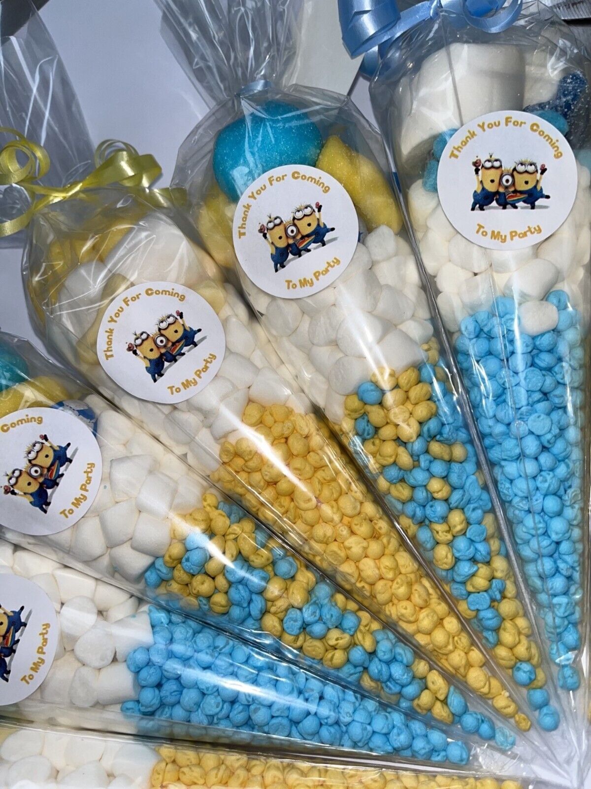 Despicable Me Minions Inspired Themed Birthday Party Kids Sweet Treat Cones Bags Candy Yellow Cone / Small