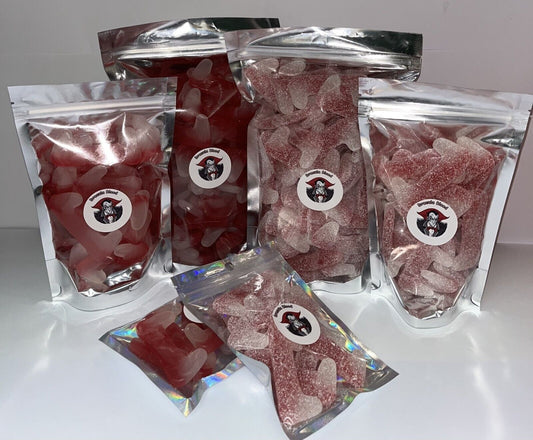 Dracula Teeth Blood Fizzy Gummy Sweet Pouch Gift Present Pick n Mix Halloween