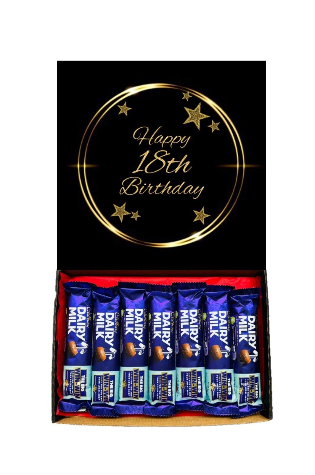 Happy 18th Birthday Gift Cadbury Chocolate Hamper Wispa Boost Freddo Flake Twirl