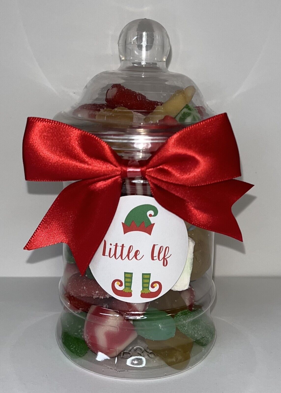 Christmas Xmas Elf Family Filled Pick N Mix Sweet Victorian Jar Gift Present