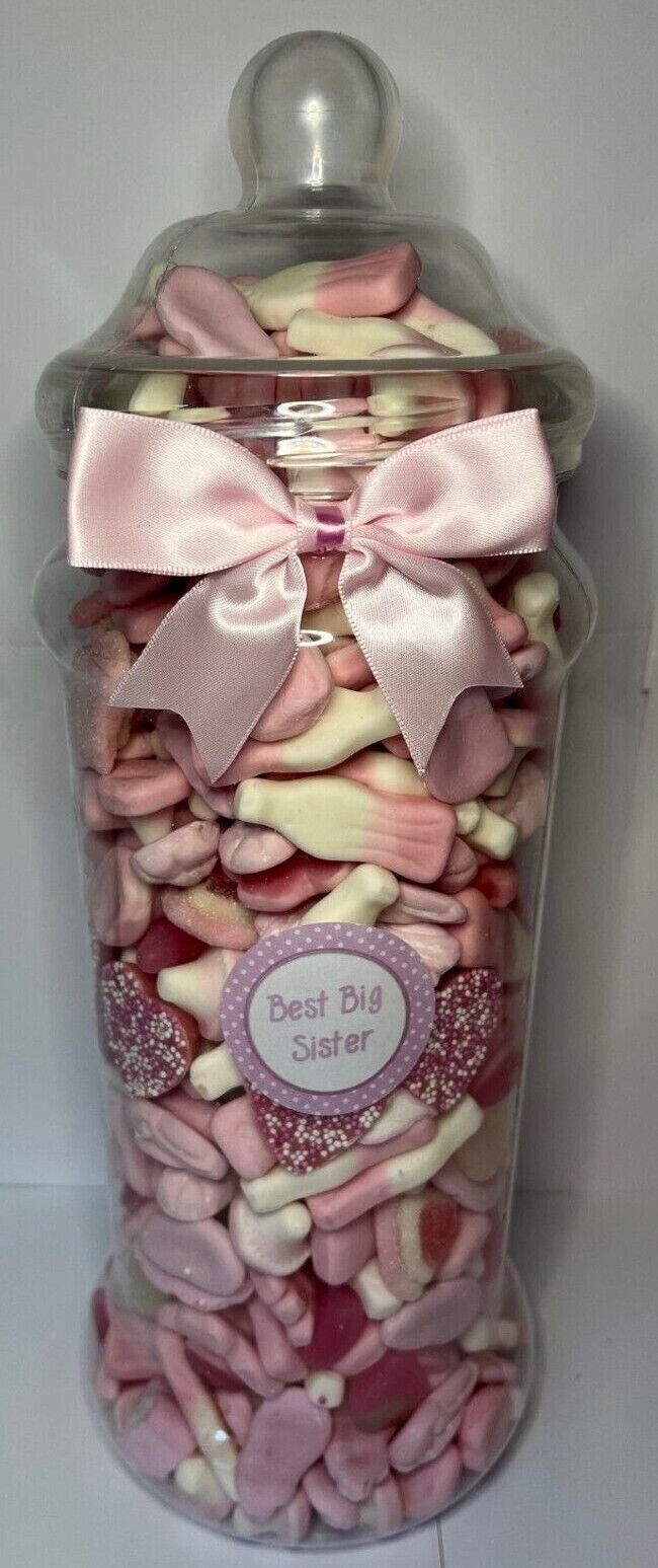 Best Big Sister Filled Pick N Mix Sweet Victorian Jar Gift Personalised Present