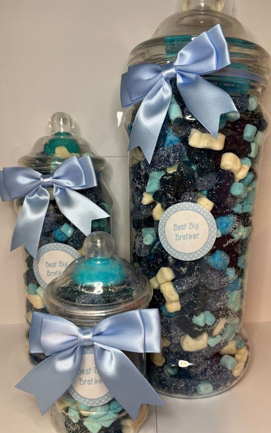 Best Big Brother Filled Pick N Mix Sweet Victorian Jar Gift Personalised Present