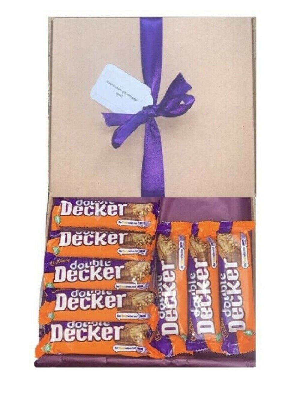 Personalised Double Decker Chocolate Hamper Cadbury Gift Sweet Box Mothers Day , Easter , Christmas, Valentines Day , Birthday, Fathers Day