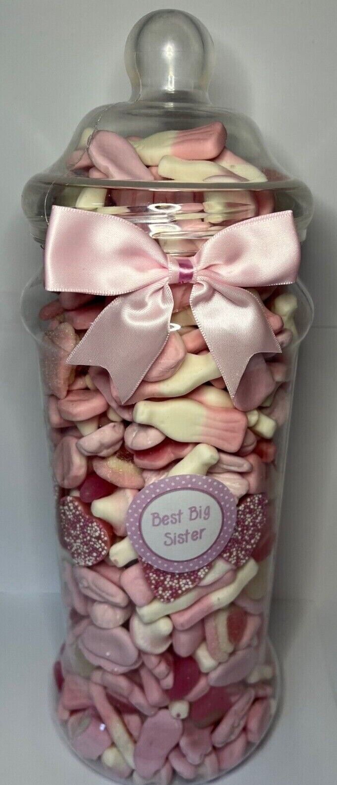 Best Big Sister Filled Pick N Mix Sweet Victorian Jar Gift Personalised Present