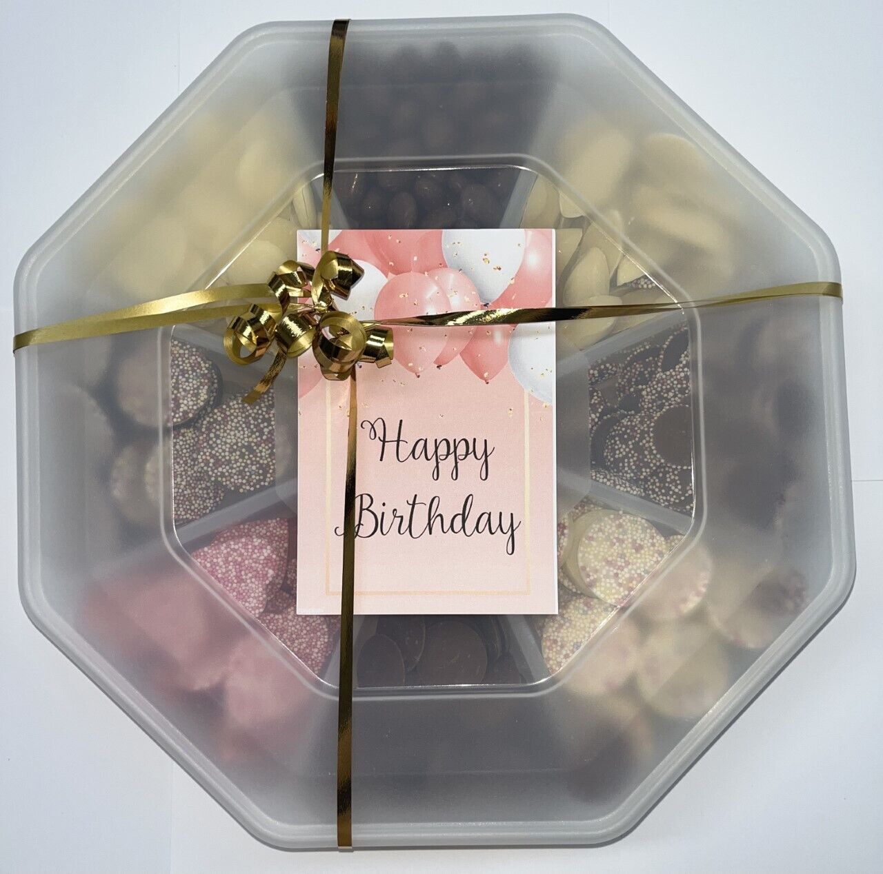 Chocolate Milk White Candy Assortment Platter Gift Present Birthday