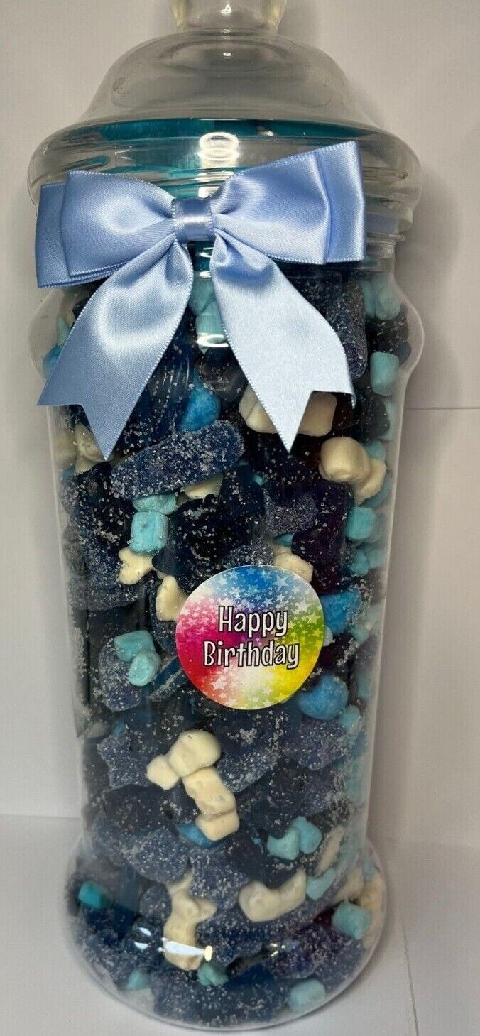 Happy Birthday Filled Pick N Mix Sweet Victorian Jar Gift Personalised Present