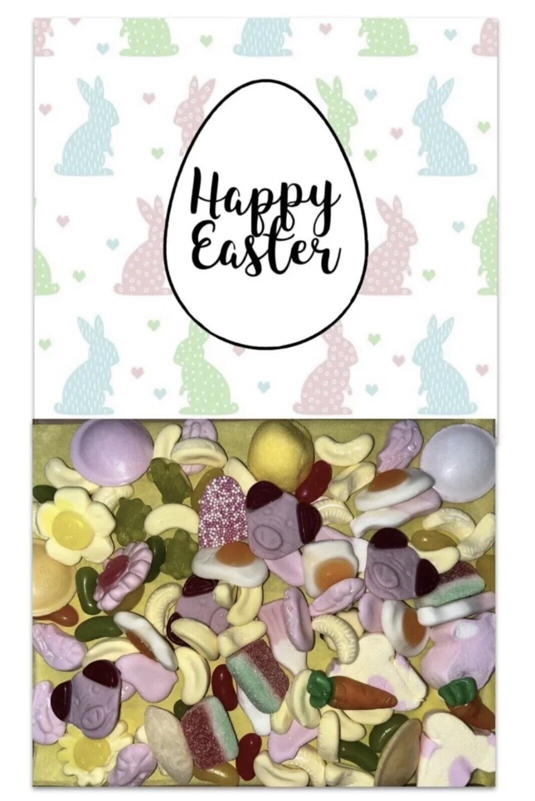 Happy Easter Bunny Chocolates Gifts Present Retro Sweet Box Hamper Fudge