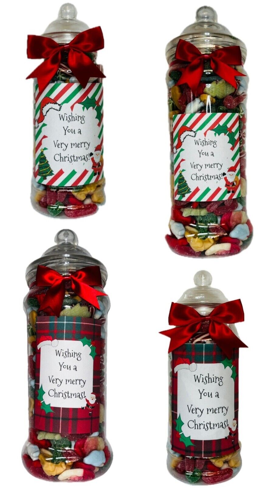 Christmas Xmas Filled Pick N Mix Sweet Victorian Jar Gift Present