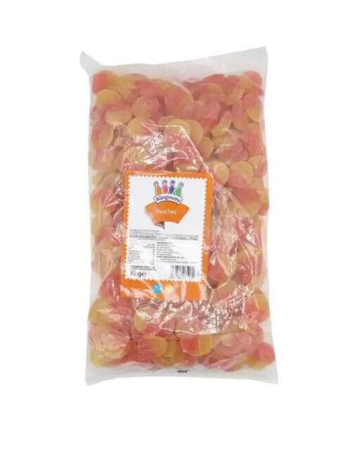 Kingsway Fizzy Peaches Peach Flavour Gummy Sweet Candy Buffet Pick n Mix