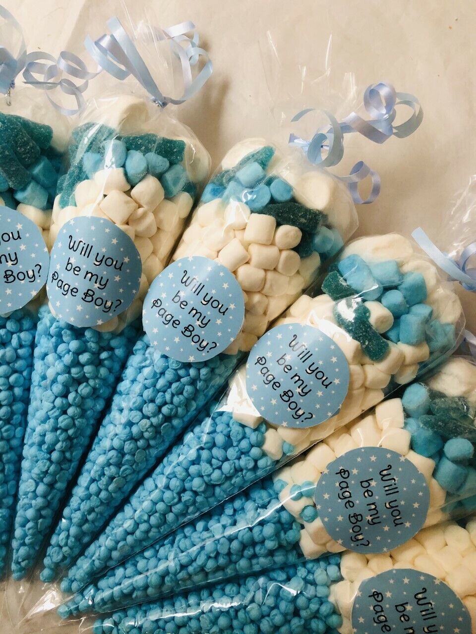 Will You Be My Page Boy? Sweet Candy Cones Sweets Wedding Party Filled Gift Cone