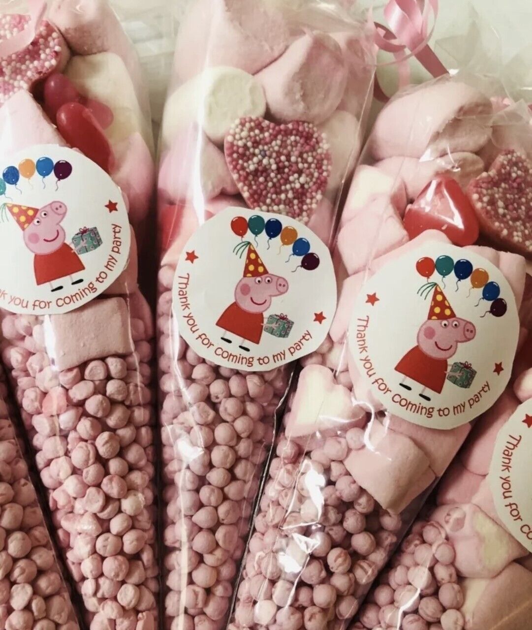 Filled Birthday Party Kids Sweet Cones Party Bags Candy Chocolate Girl Boy