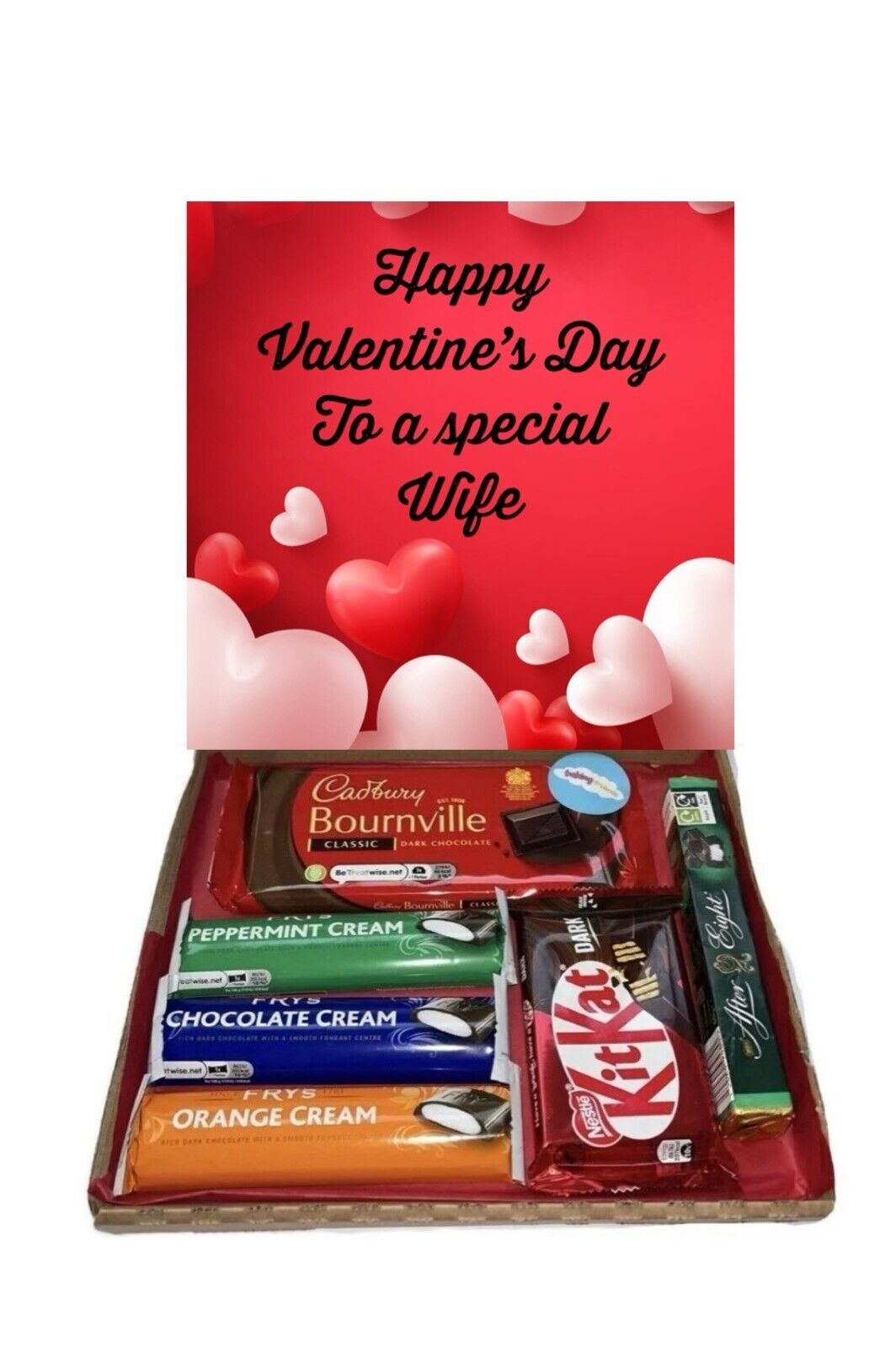 Happy Valentines Day Dark Chocolate Hamper Gift Present Fiance Husband Wife