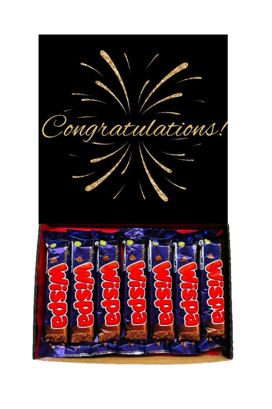 Congratulations Gift Cadbury Chocolate Hamper Wispa Boost Freddo Flake Twirl