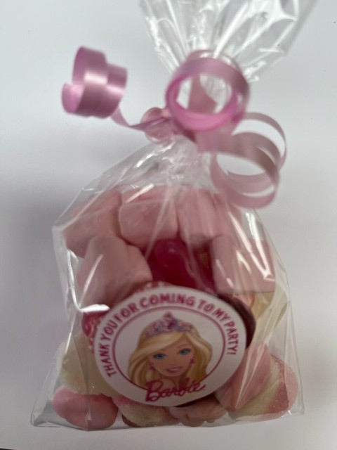 Barbie Inspired Themed Birthday Sweet Candy Cones Party Bags Filled Push Pop Pink Pick n Mix