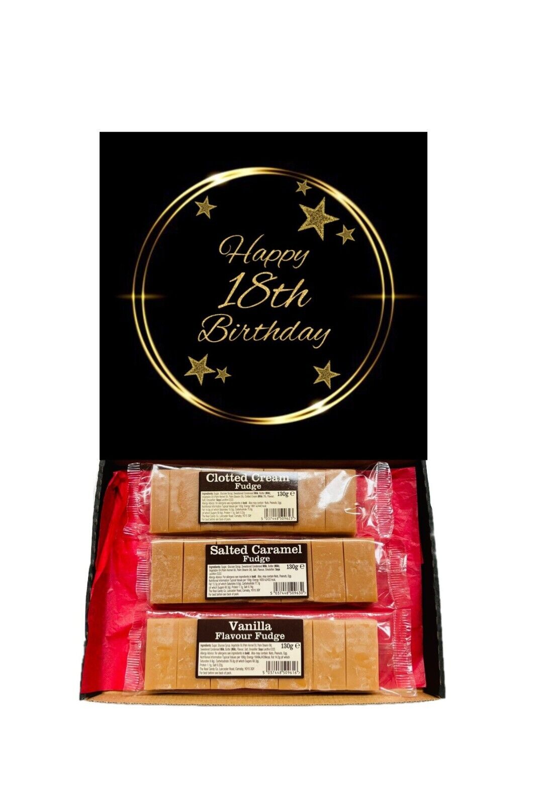 Happy 18th Birthday Gift Pick n Mix Sweets Toffee Dark White Chocolate Hamper