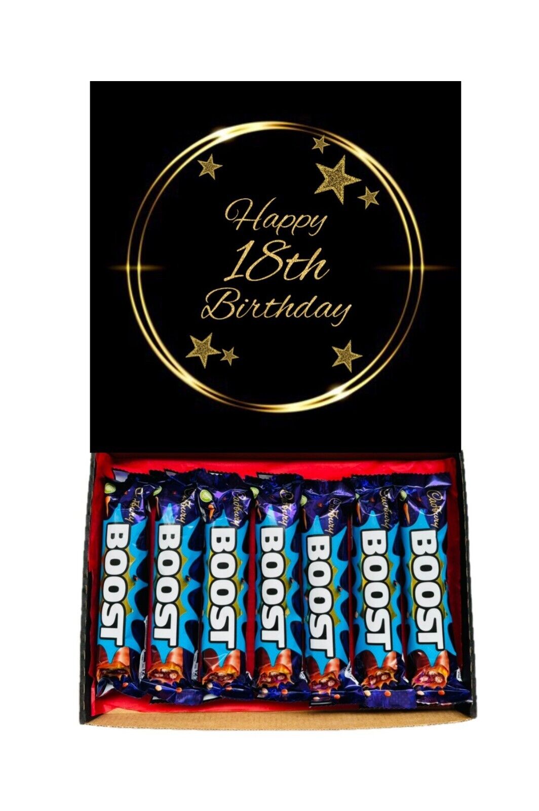 Happy 18th Birthday Gift Cadbury Chocolate Hamper Wispa Boost Freddo Flake Twirl