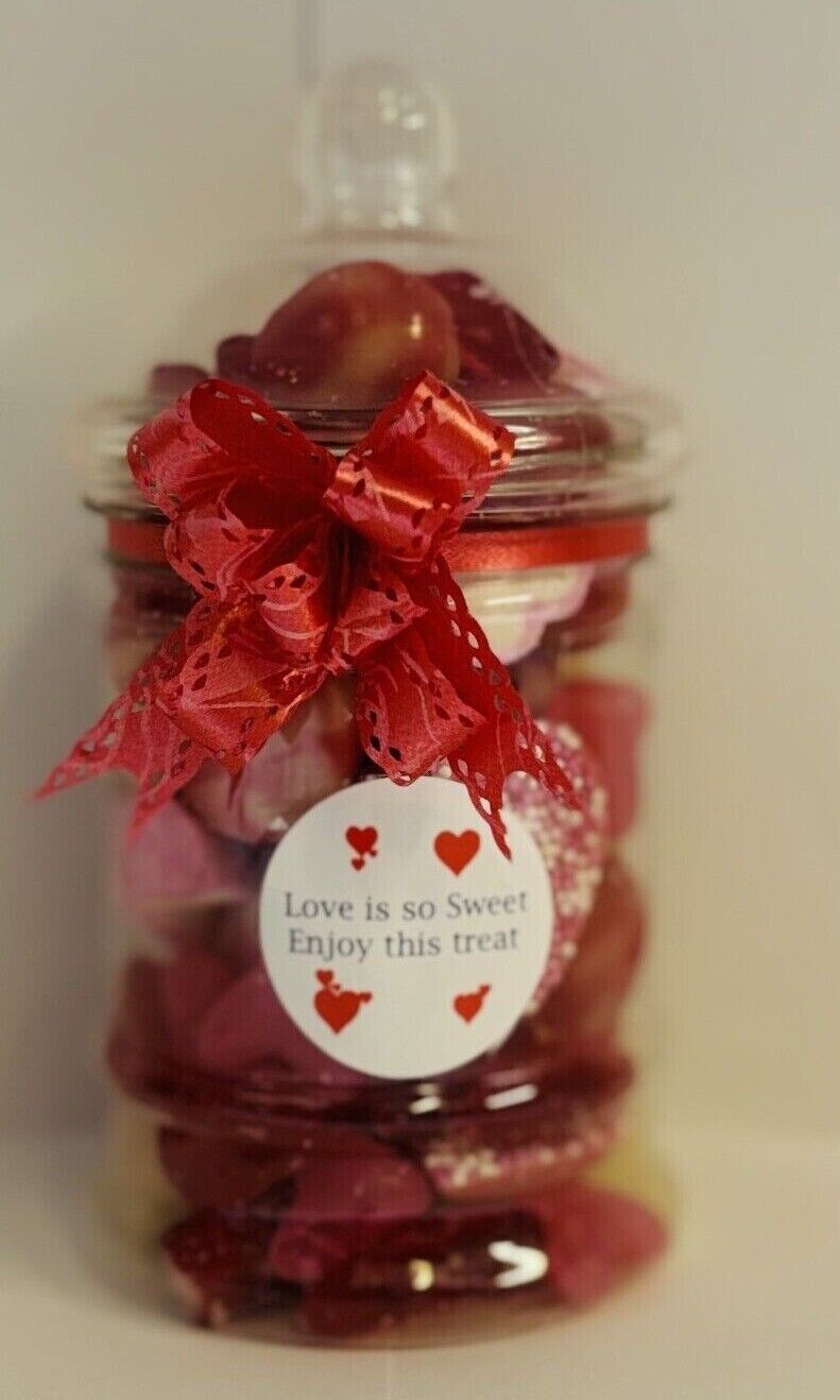 Love Is Sweet  Filled Pick N Mix Sweet Victorian Jar Gift Present Mothers Day , Easter , Birthday, Christmas, Valentines Day